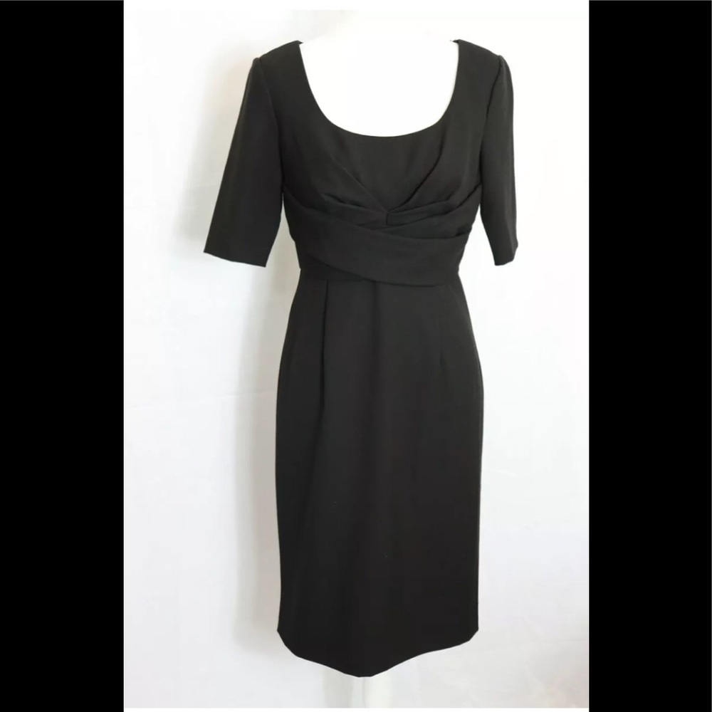 Donna Ricco NY Black Modern w/ Detail Dress 4 EUC